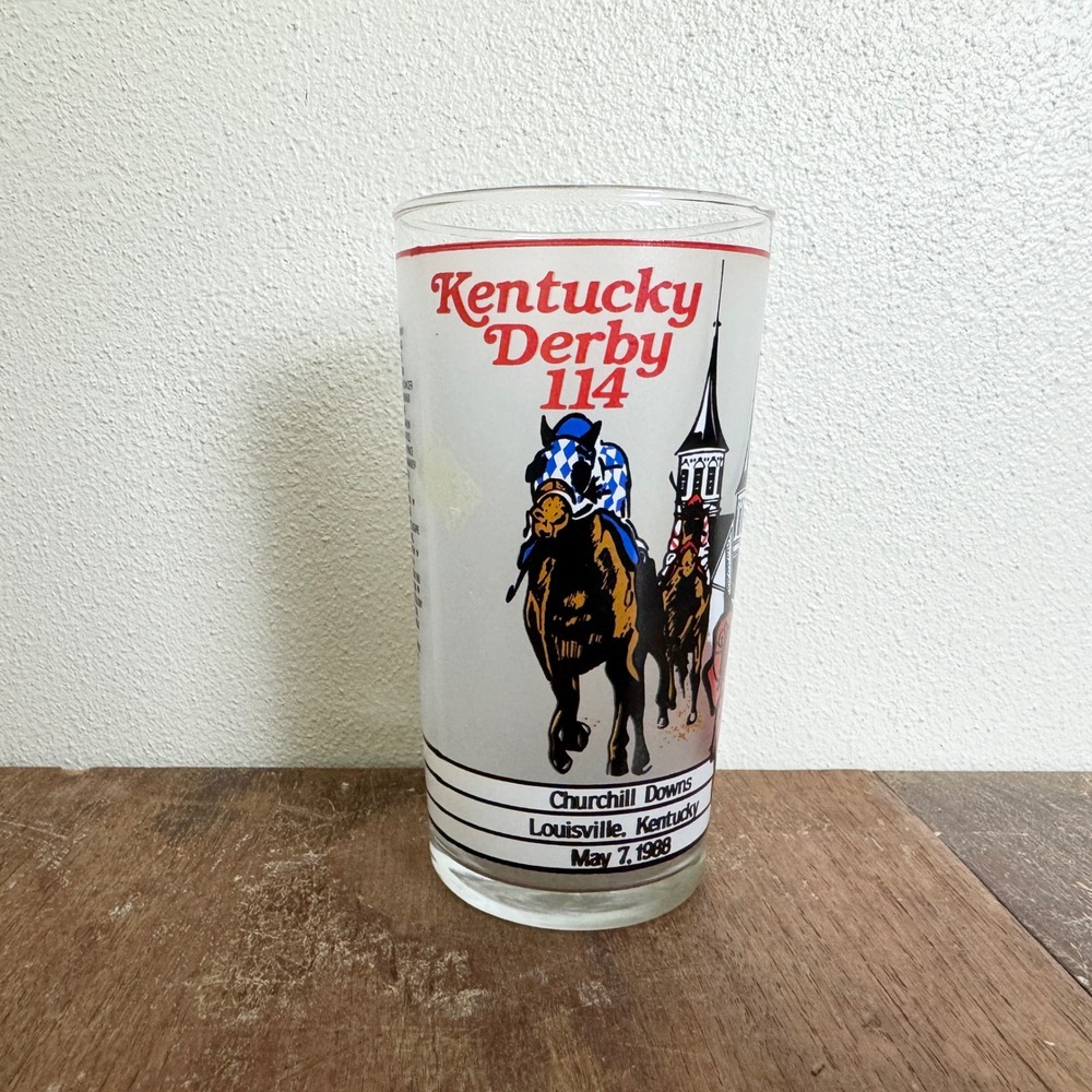 1988 Kentucky Derby Churchill Downs Horse Race Collectible Mint Julep Glass